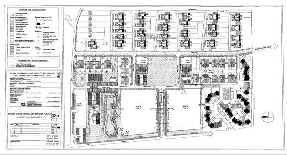 Le plan de réhabilitation du CAFI En réalité quatre bâtiments ont été préservés dans l’espace mémoire, et la liaison vers le centre ville n’a pas été réalisée